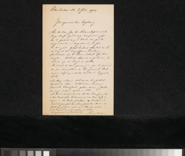 Brief aan Willem Vogelsang